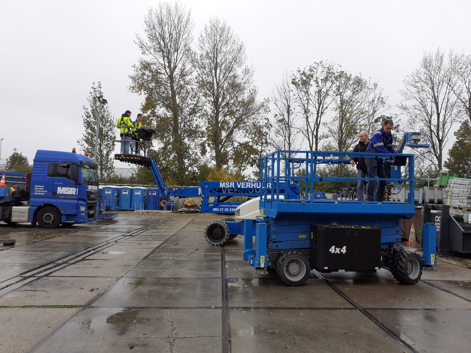 Blauwe MSR-hoogwerker